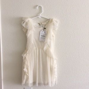 NWT zara soft collection cream dress 4
